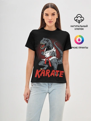 Женская базовая футболка / KARATE T-REX