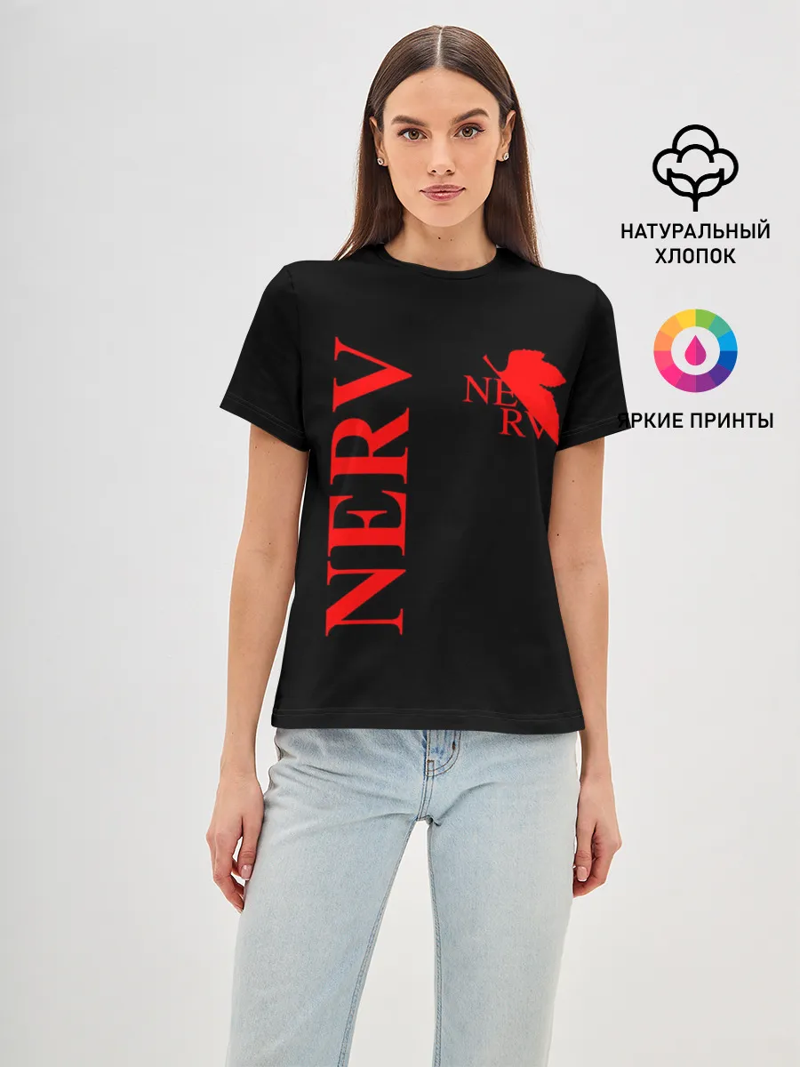 Женская базовая футболка / Nerv red