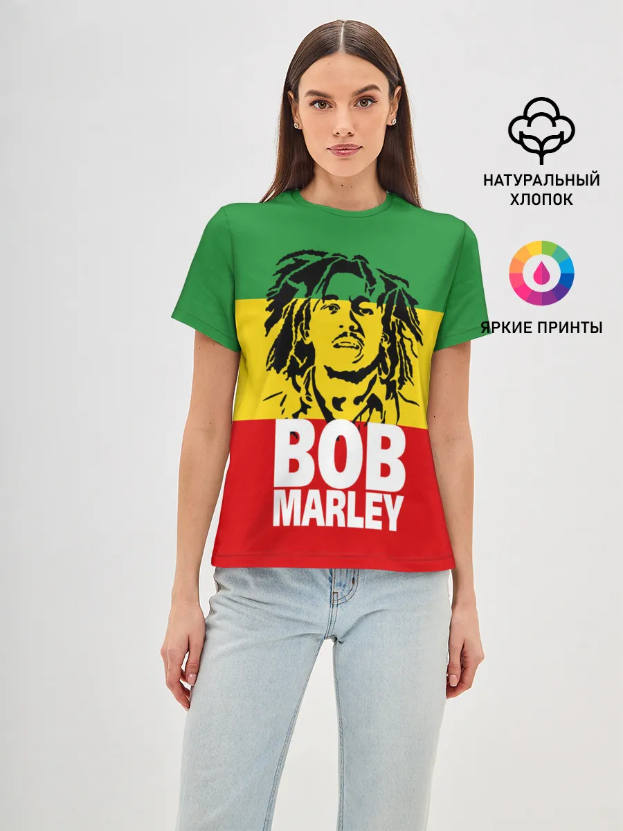 Женская базовая футболка / Bob Marley