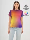 Женская базовая футболка / Abstract gradient colors