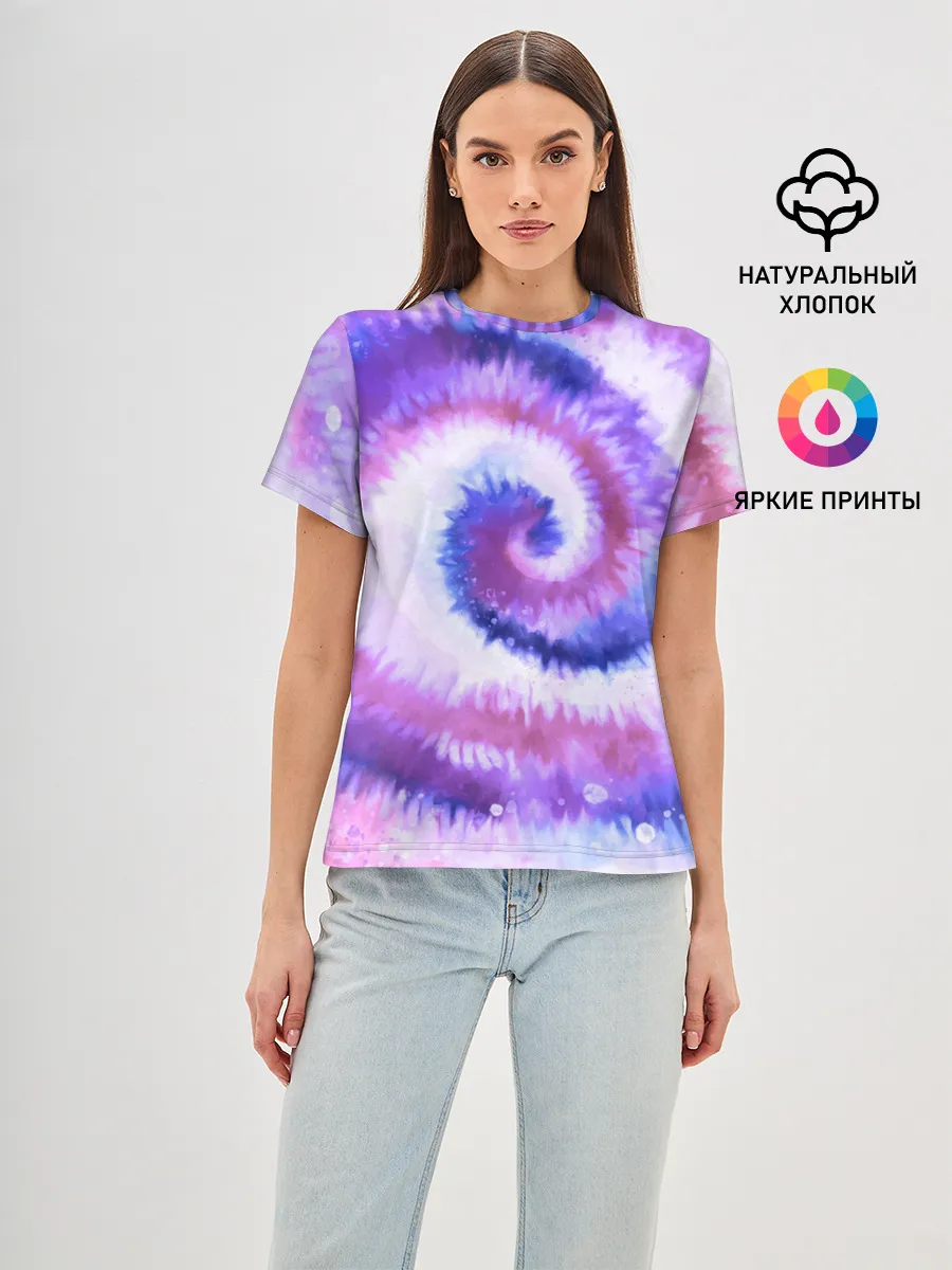 Женская базовая футболка / TIE-DYE PURPLE