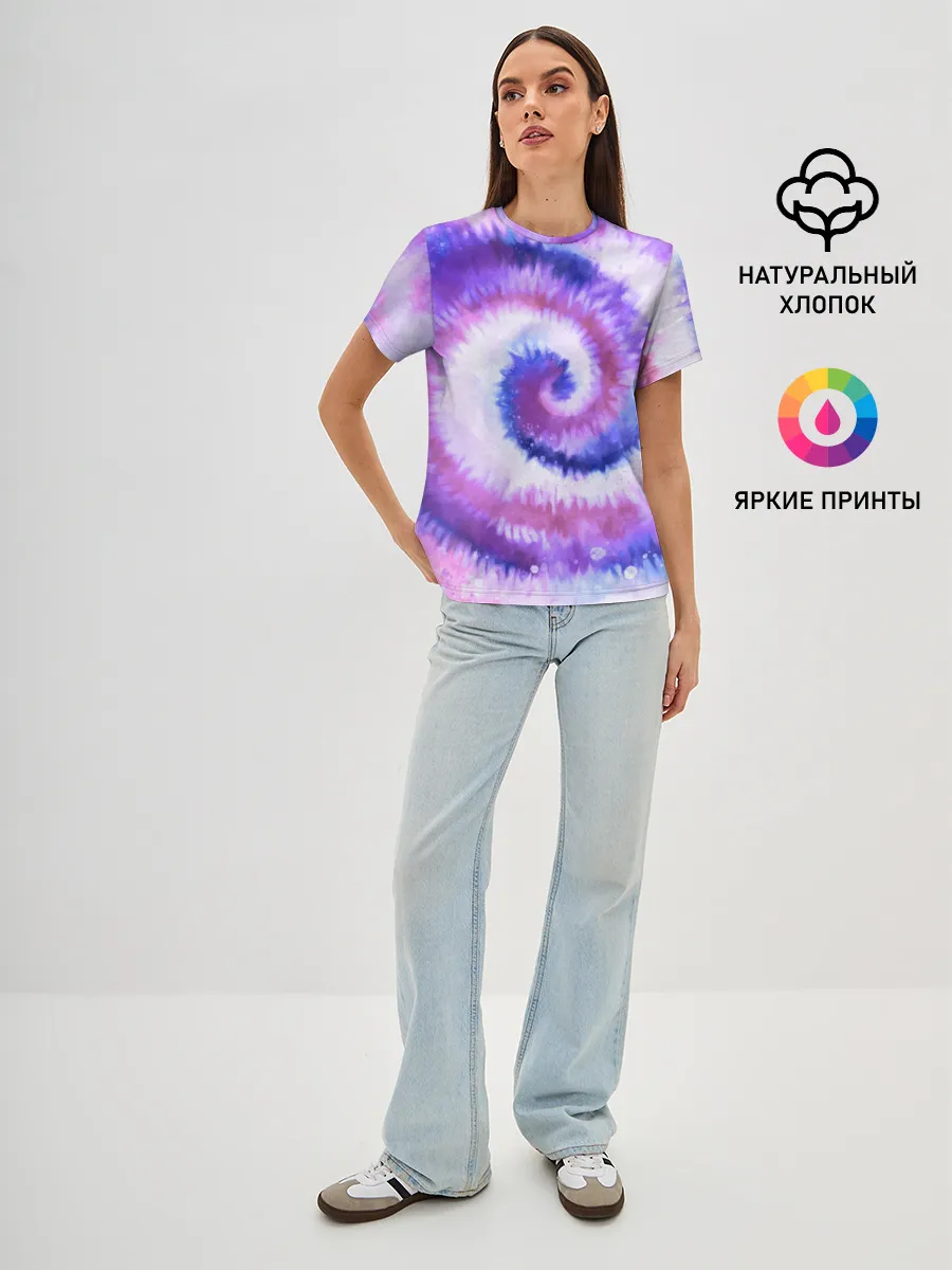 Женская базовая футболка / TIE-DYE PURPLE