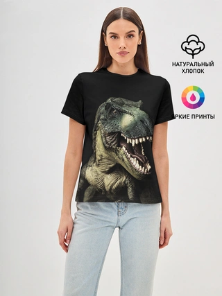 Женская базовая футболка / Динозавр T-Rex