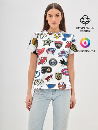 Женская базовая футболка / NHL PATTERN