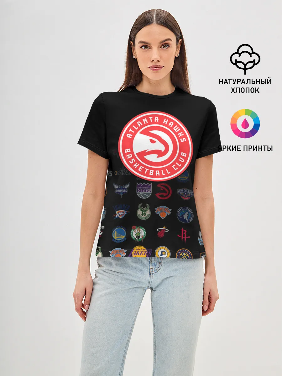 Женская базовая футболка / Atlanta Hawks (1)