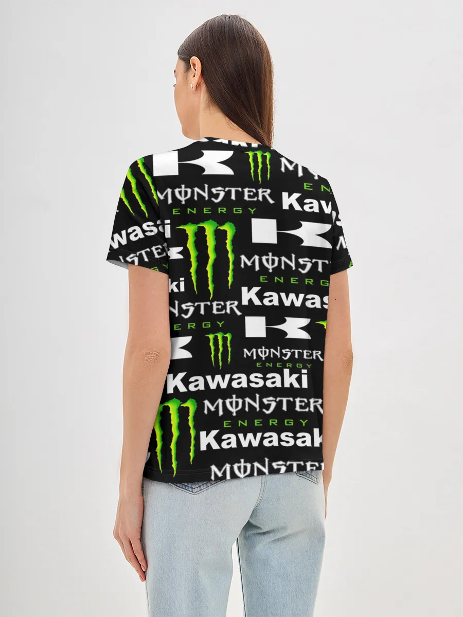 Женская базовая футболка / KAWASAKI X MONSTER ENERGY