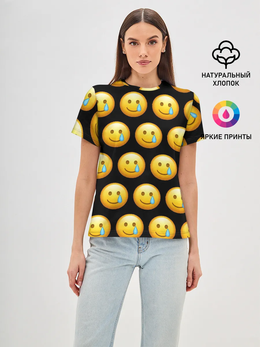 Женская базовая футболка / New Emoji