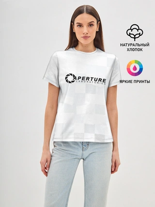 Женская базовая футболка / Aperture Labs