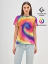 Женская базовая футболка / TIE-DYE MULTICOLOR