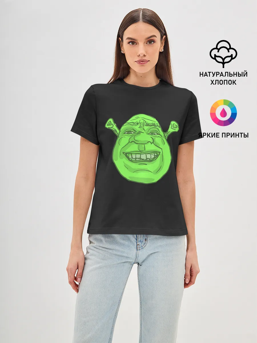 Женская базовая футболка / Shreks Face