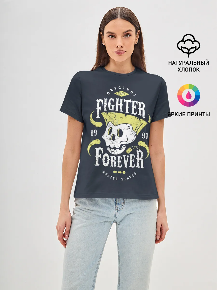 Женская базовая футболка / Fighter forever