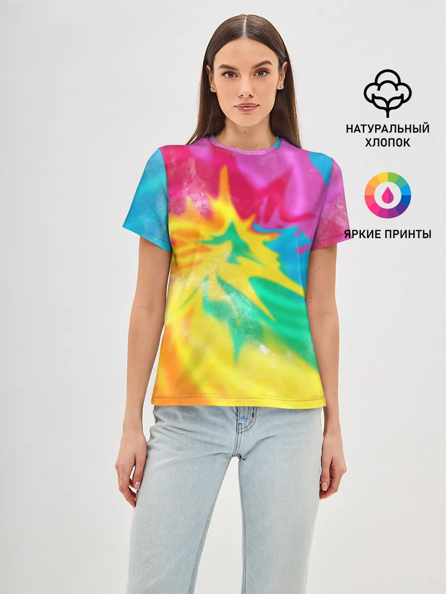 Женская базовая футболка / Tie-Dye