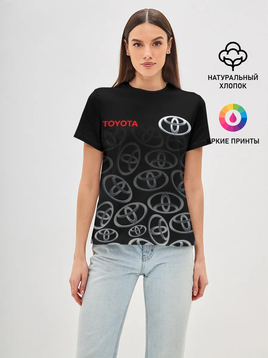 Женская базовая футболка / TOYOTA SPORT / LOGOBOMBING