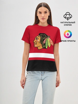 Женская базовая футболка / Chicago Blackhawks