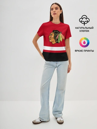 Женская базовая футболка / Chicago Blackhawks