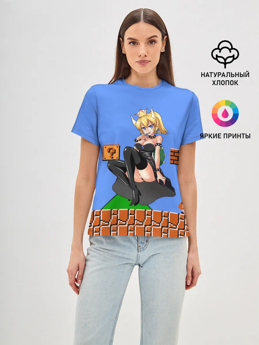 Женская базовая футболка / Bowsette