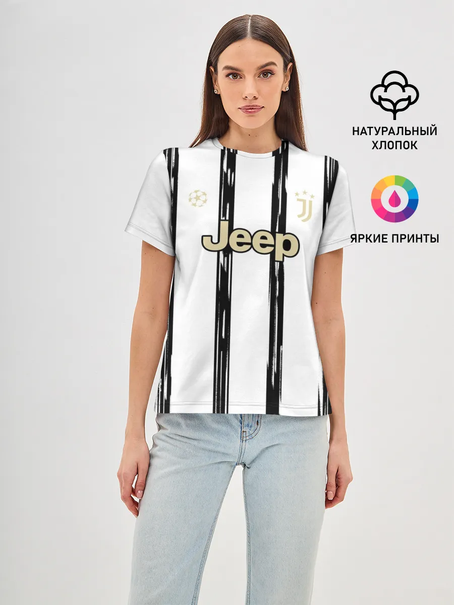 Женская базовая футболка / Juventus | Home Authentic style (2021/22)