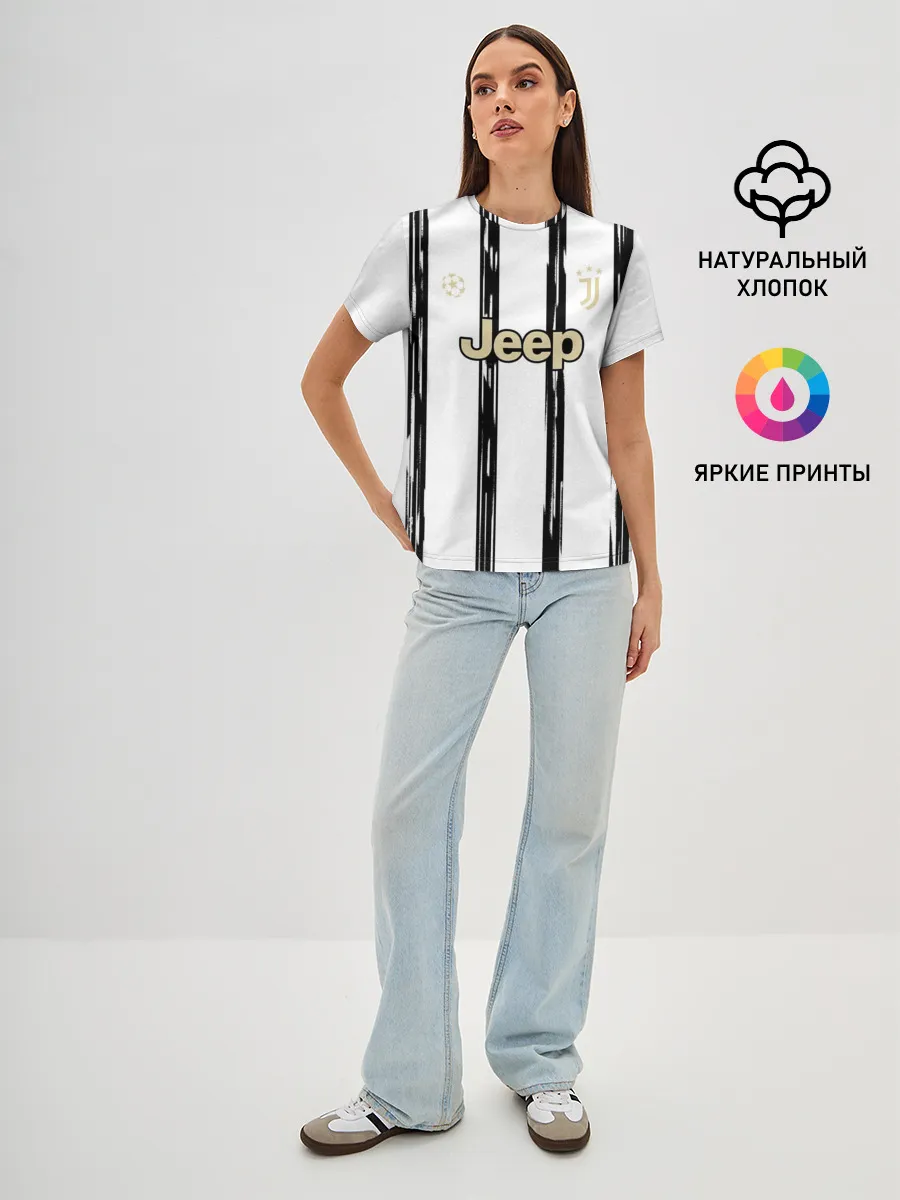 Женская базовая футболка / Juventus | Home Authentic style (2021/22)