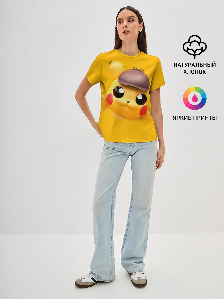 Женская базовая футболка / Pikachu Pika Pika