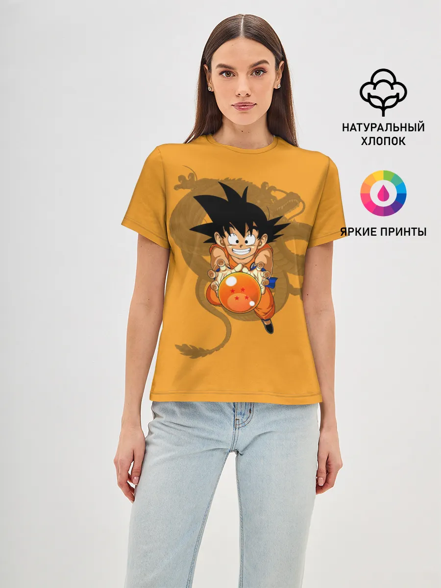 Женская базовая футболка / Kid Goku