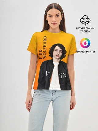 Женская базовая футболка / finn wolfhard