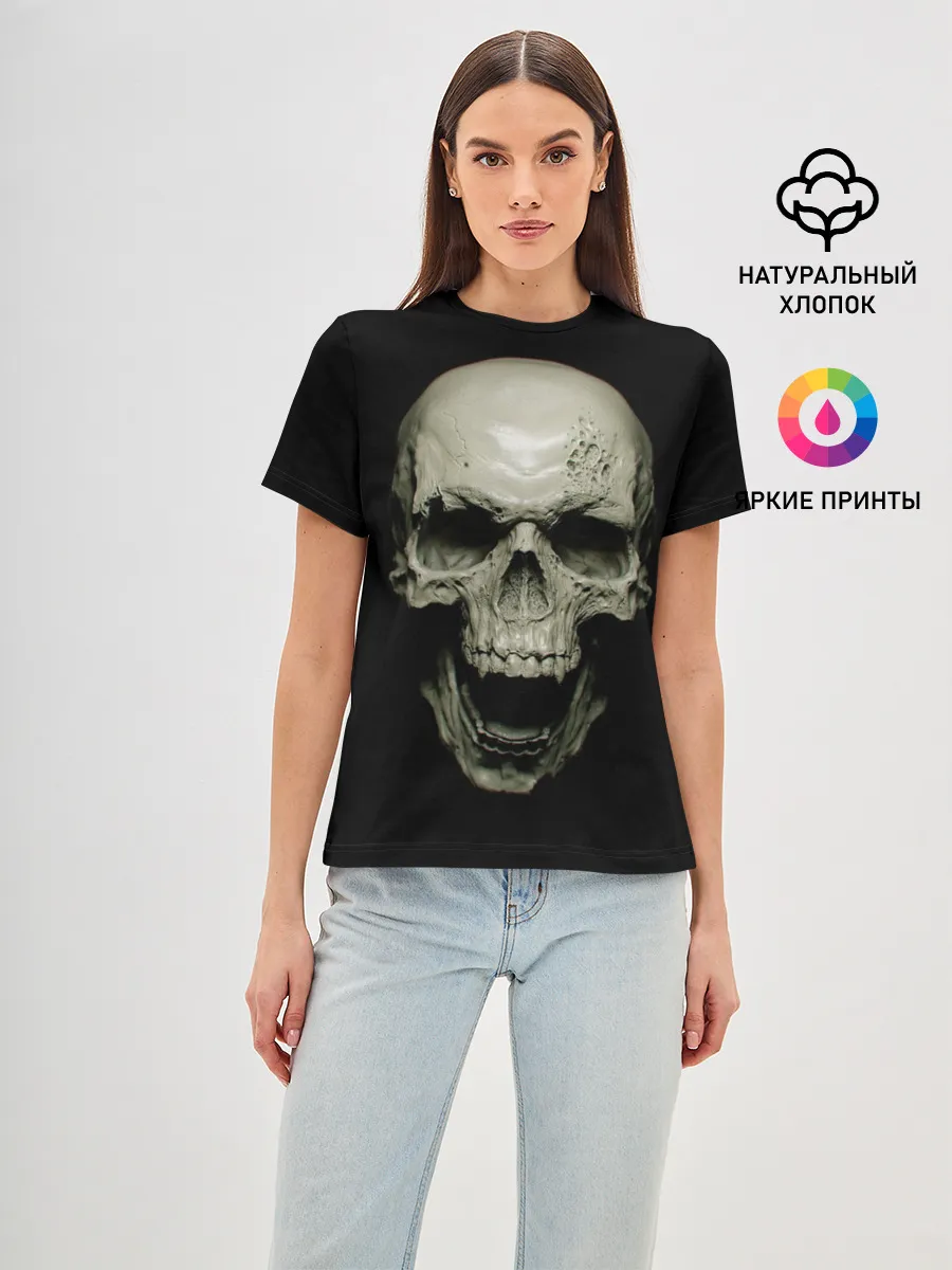 Женская базовая футболка / SKULL