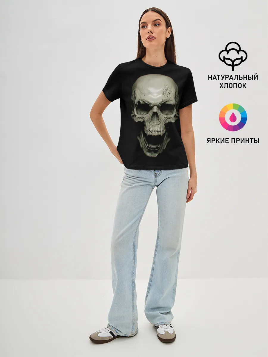 Женская базовая футболка / SKULL