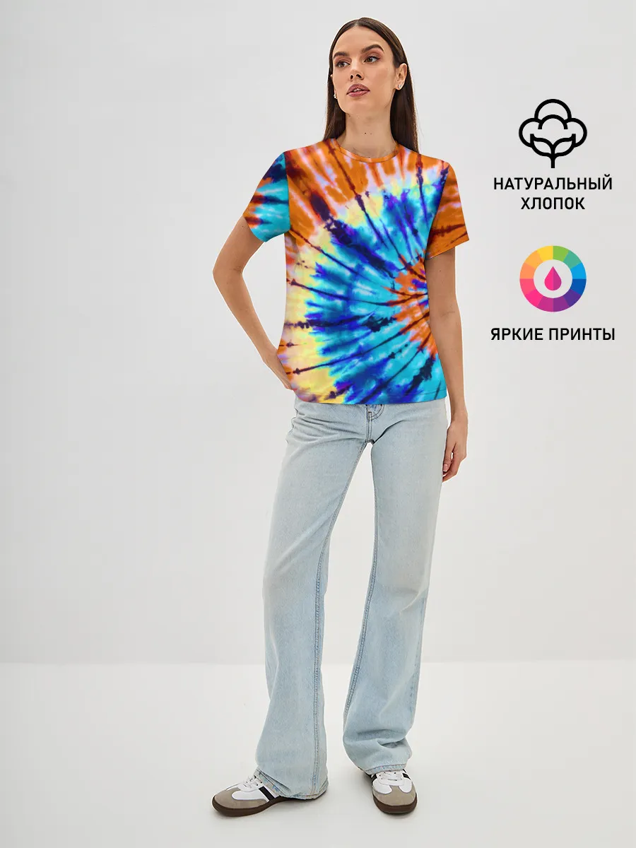 Женская базовая футболка / Tie dye