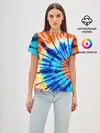 Женская базовая футболка / Tie dye