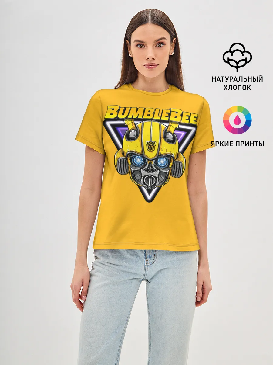 Женская базовая футболка / Трансформеры Bumblebee