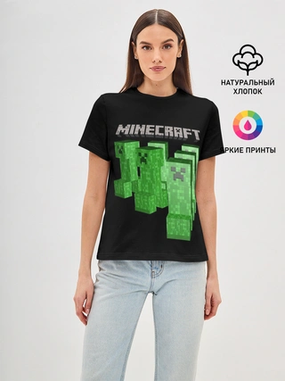 Женская базовая футболка / MINECRAFT CREEPER