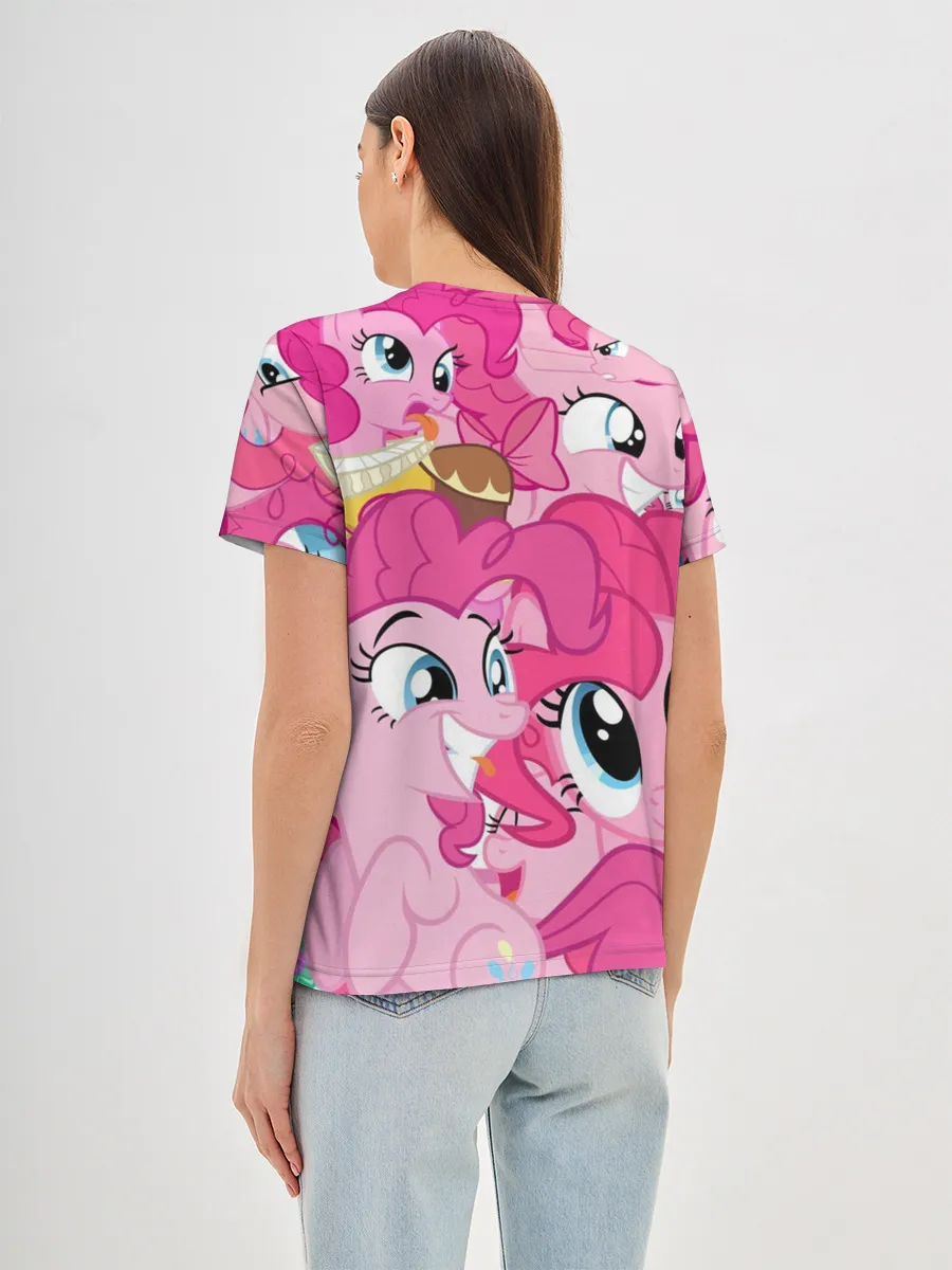 Женская базовая футболка / Pinkie Pie pattern