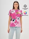 Женская базовая футболка / Pinkie Pie pattern