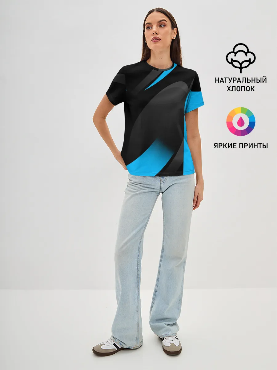 Женская базовая футболка / SPORT WEAR BLUE