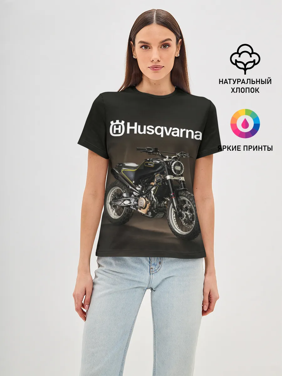 Женская базовая футболка / HUSQVARNA / ХУСКВАРНА / SPORT