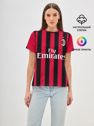 Женская базовая футболка / Milan home 18-19