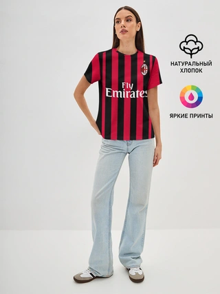 Женская базовая футболка / Milan home 18-19