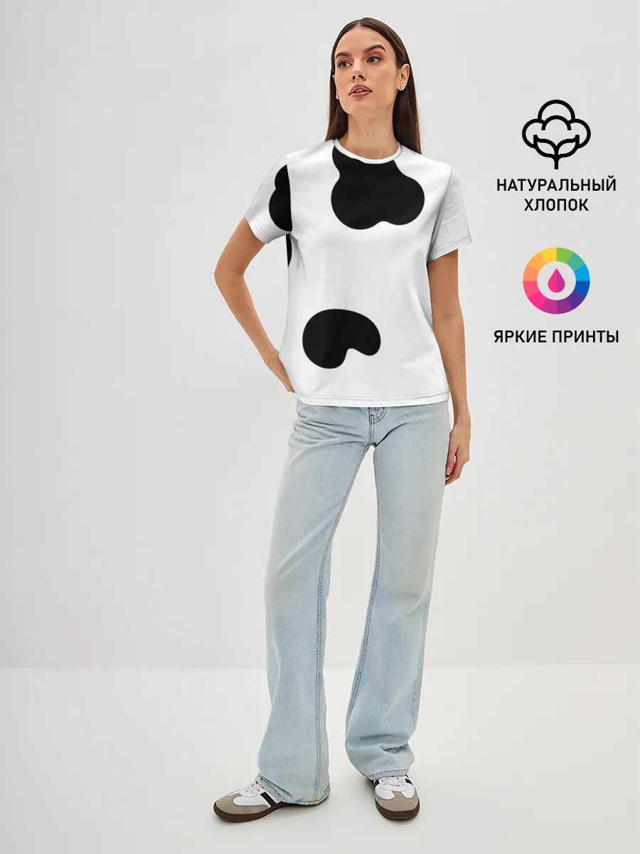 Женская базовая футболка / Cow print