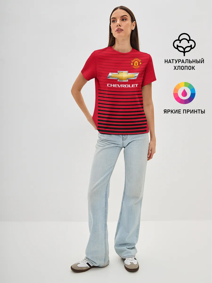 Женская базовая футболка / Man United Форма Home 18/19