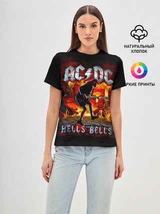 Женская базовая футболка / AC/DC HELLS BELLS