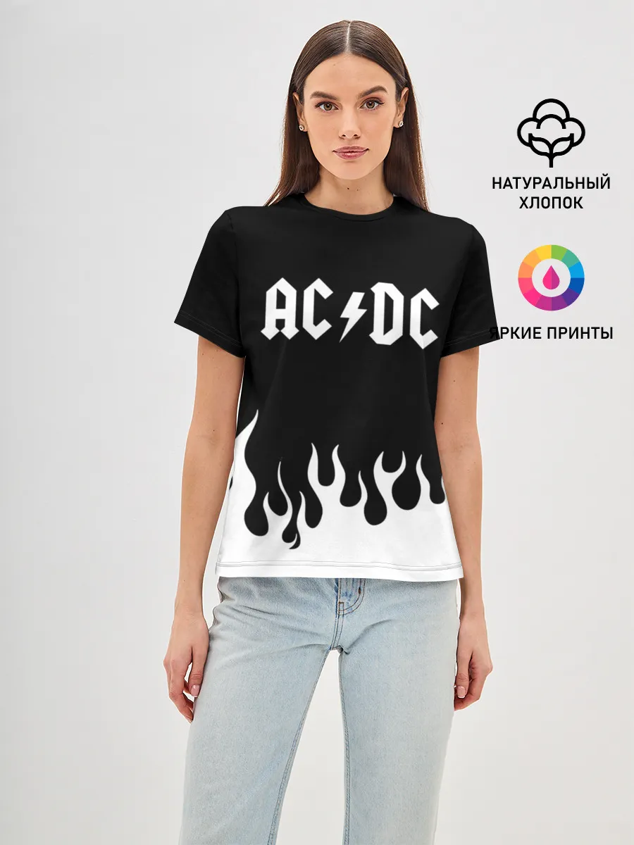 Женская базовая футболка / AC DC