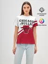 Женская базовая футболка / Chicago Bulls Red-White