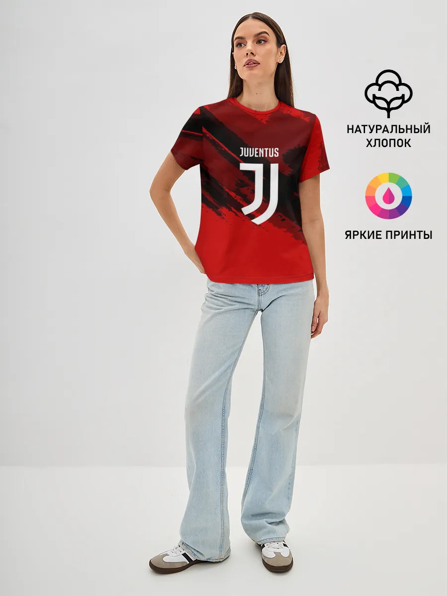 Женская базовая футболка / JUVENTUS SPORT RED