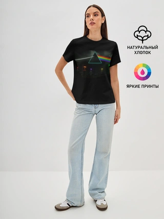 Женская базовая футболка / ПИНК ФЛОЙД | PINK FLOYD LOGO