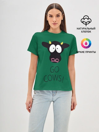 Женская базовая футболка / Go Cows