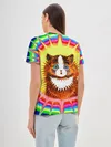 Женская базовая футболка / Psychedelic Rainbow Cat