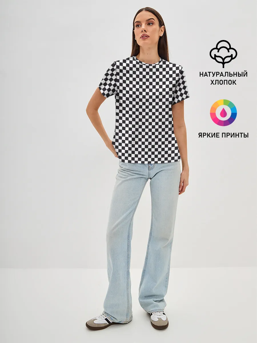 Женская базовая футболка / Checkerboard