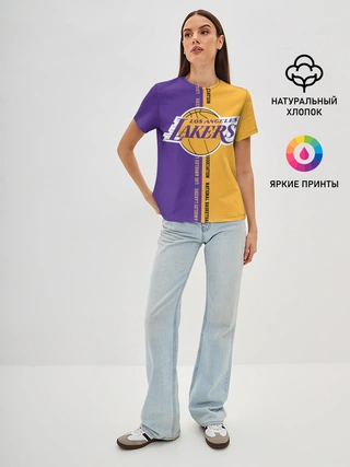 Женская базовая футболка / Los angeles lakers. NBA