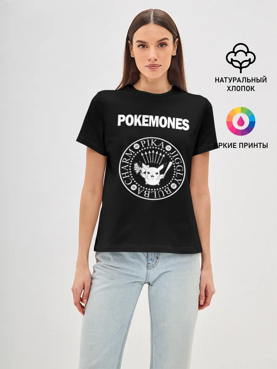 Женская базовая футболка / Pokemones