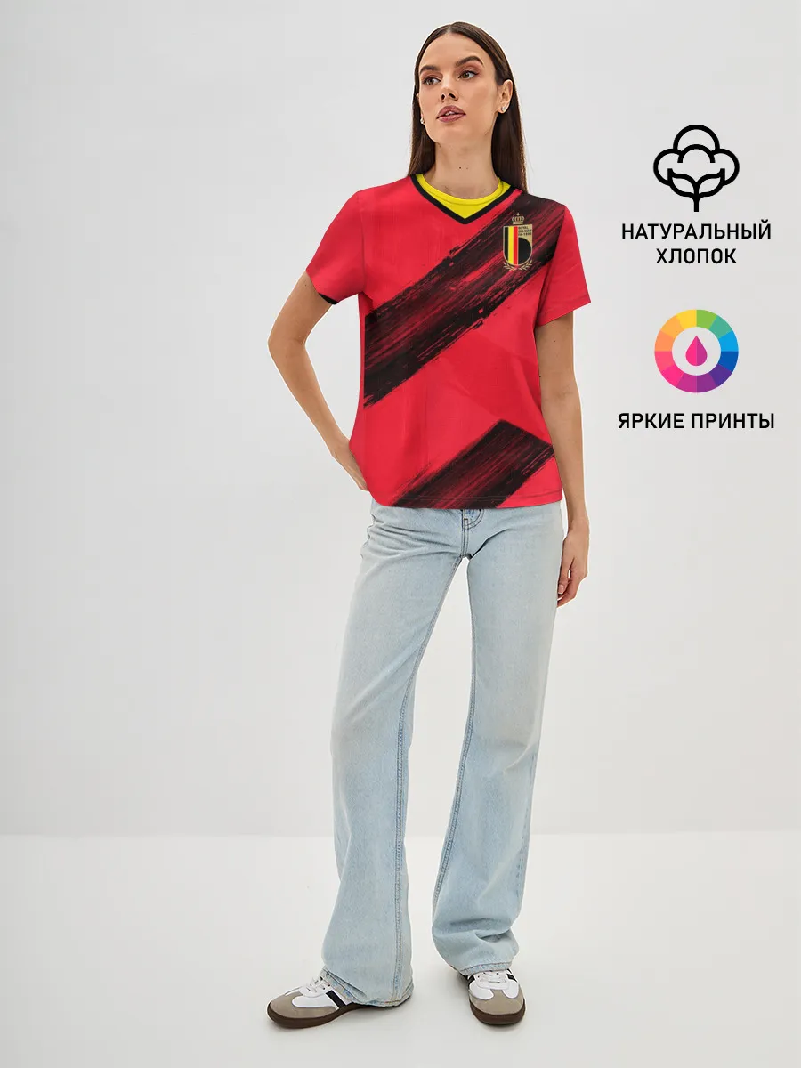 Женская базовая футболка / Belgium home EURO 2020